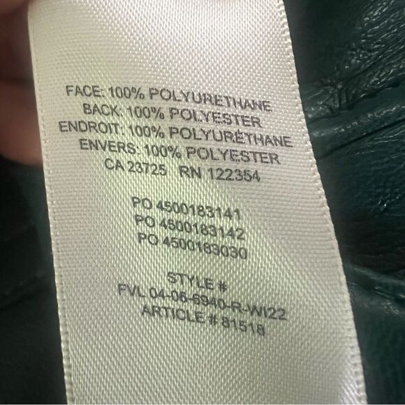 Wilfred the Melina Green Faux leather pants size 4 holiday party club wear - Picture 4 of 11